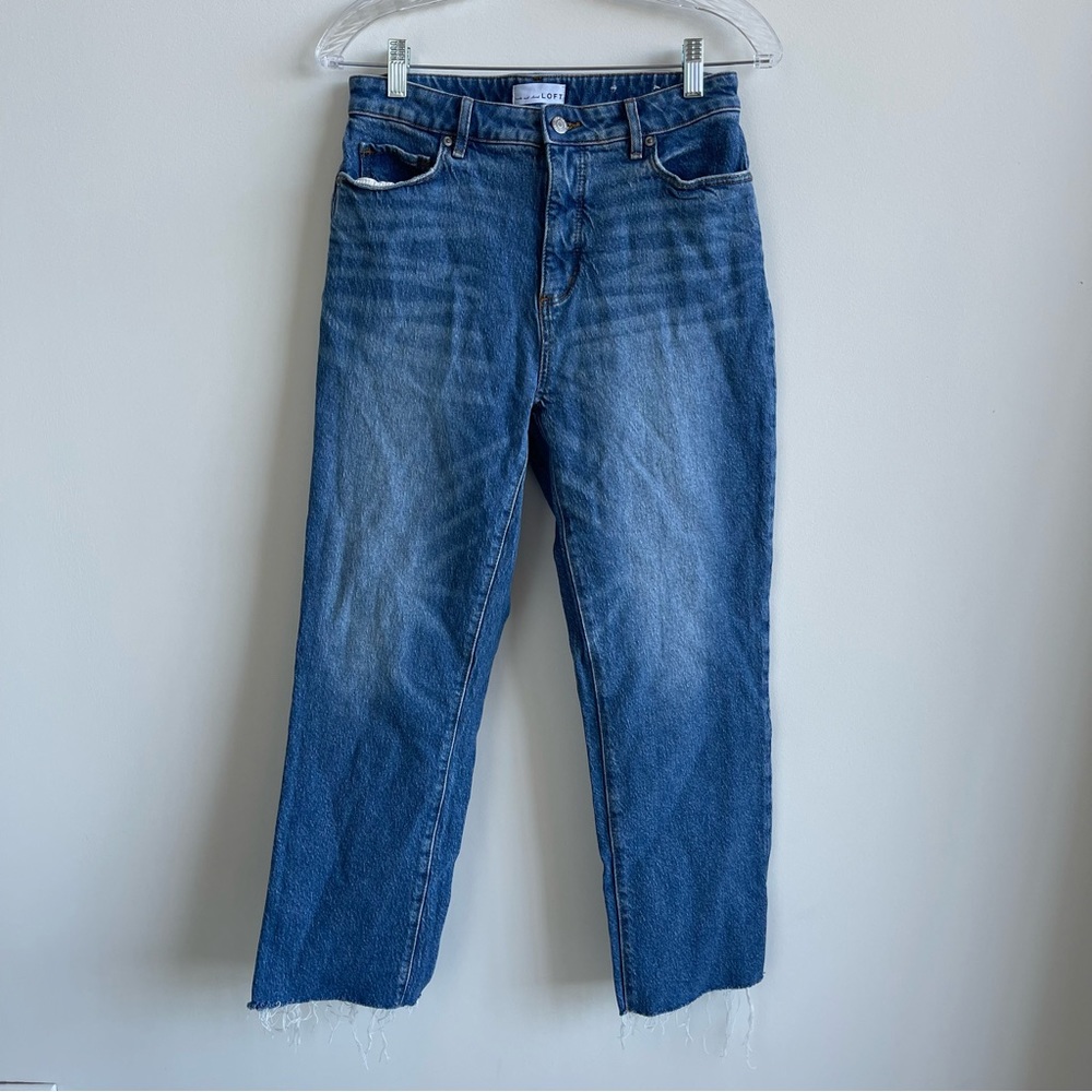 LOFT the curvy straight crop size 26